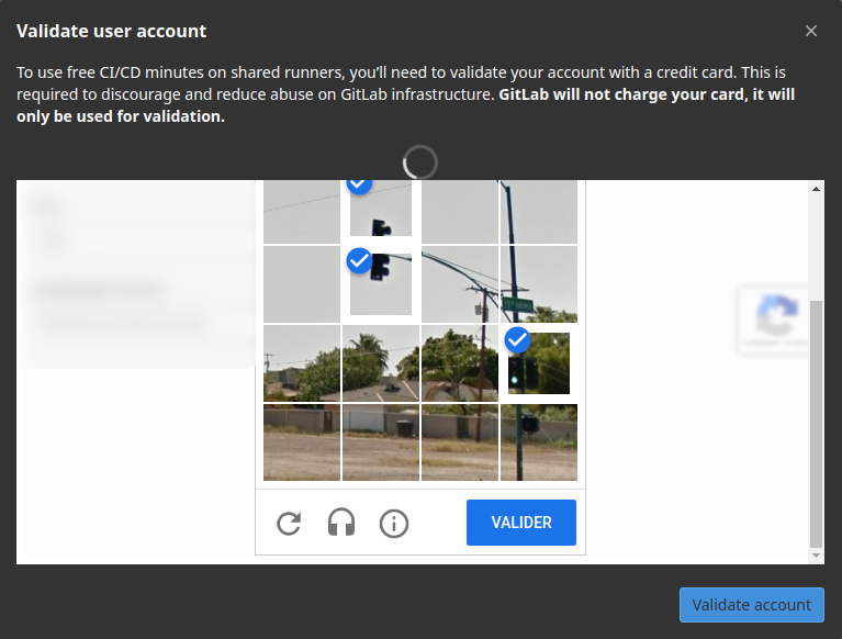 Validate your account