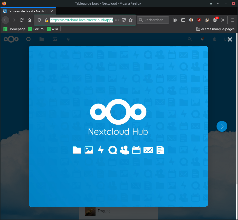 Interface Nextcloud